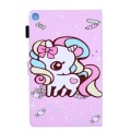 For Samsung Galaxy Tab A9+ Colored Drawing Leather Tablet Case(Candy Unicorn)