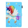 For Samsung Galaxy Tab A9+ Colored Drawing Leather Tablet Case(Star Unicorn)