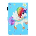 For Samsung Galaxy Tab A9+ Colored Drawing Leather Tablet Case(Star Unicorn)