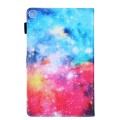 For Samsung Galaxy Tab A9 Colored Drawing Leather Tablet Case(Beautiful Starry Sky)