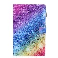 For Samsung Galaxy Tab A9 Colored Drawing Leather Tablet Case(Colorful Diamonds)