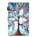 For Samsung Galaxy Tab A9 Colored Drawing Leather Tablet Case(Life Tree)