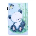 For Samsung Galaxy Tab A9 Colored Drawing Leather Tablet Case(Panda)