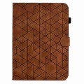 For Samsung Galaxy Tab A 10.1 2019 T510 Rhombus TPU Leather Tablet Case(Brown)