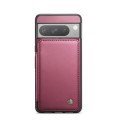 For Google Pixel 8 pro CaseMe C22 Card Slots Holder RFID Anti-theft Phone Case(Wine Red)