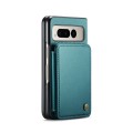 For Google Pixel Fold CaseMe C22 PC+TPU Business Style RFID Anti-theft Leather Phone Case(Blue Green