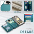 For Google Pixel Fold CaseMe C22 PC+TPU Business Style RFID Anti-theft Leather Phone Case(Blue Green