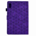 For Lenovo Tab M9 Rhombus TPU Smart Leather Tablet Case(Purple)