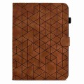 For Lenovo Tab M9 Rhombus TPU Smart Leather Tablet Case(Brown)