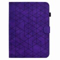 For Lenovo Tab M10 HD 2nd Gen Rhombus TPU Smart Leather Tablet Case(Purple)