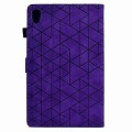 For Lenovo Tab M10 HD 2nd Gen Rhombus TPU Smart Leather Tablet Case(Purple)