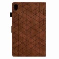 For Lenovo Tab M10 HD 2nd Gen Rhombus TPU Smart Leather Tablet Case(Brown)