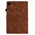 For Lenovo Tab M10 3rd Gen Rhombus TPU Smart Leather Tablet Case(Brown)