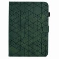 For Lenovo Tab M10 Plus 3rd Gen 2022 Rhombus TPU Smart Leather Tablet Case(Green)