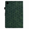 For Lenovo Tab M10 Plus 3rd Gen 2022 Rhombus TPU Smart Leather Tablet Case(Green)