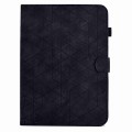 For Lenovo Tab M10 Plus 3rd Gen 2022 Rhombus TPU Smart Leather Tablet Case(Black)