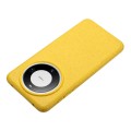 For Huawei Mate 60 Pro Wheat MagSafe Magnetic Straw Material + TPU Phone Case(Yellow)