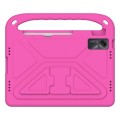 For Xiaomi Redmi Pad SE 11.0 Handle EVA Shockproof Tablet Case with Holder(Rose Red)