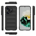 For Huawei Pura 70 Magic Shield TPU + Flannel Phone Case(Black)