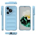 For Huawei Pura 70 Magic Shield TPU + Flannel Phone Case(Light Blue)