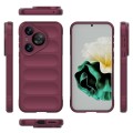 For Huawei Pura 70 Magic Shield TPU + Flannel Phone Case(Wine Red)