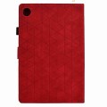 For Samsung Galaxy Tab A8 2022 SM-X200 Rhombus TPU Smart Leather Tablet Case(Red)