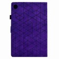 For Samsung Galaxy Tab A9 Rhombus TPU Smart Leather Tablet Case(Purple)