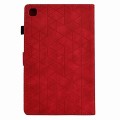 For Samsung Galaxy Tab S6 Lite P610 Rhombus TPU Smart Leather Tablet Case(Red)