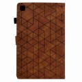 For Samsung Galaxy Tab S6 Lite P610 Rhombus TPU Smart Leather Tablet Case(Brown)
