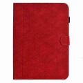 For Samsung Galaxy Tab S7 / S8 Rhombus TPU Smart Leather Tablet Case(Red)