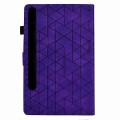 For Samsung Galaxy Tab S9 Rhombus TPU Smart Leather Tablet Case(Purple)