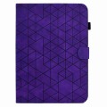 For Samsung Galaxy Tab A 10.1 T580 Rhombus TPU Smart Leather Tablet Case(Purple)