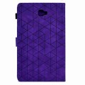 For Samsung Galaxy Tab A 10.1 T580 Rhombus TPU Smart Leather Tablet Case(Purple)