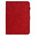 For Samsung Galaxy Tab A 10.5 T590 Rhombus TPU Smart Leather Tablet Case(Red)
