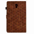 For Samsung Galaxy Tab A 10.5 T590 Rhombus TPU Smart Leather Tablet Case(Brown)