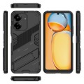 For Xiaomi Redmi 13C 5G / 4G Global Punk Armor 2 in 1 PC + TPU Phone Case with Holder(Black)