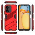 For Xiaomi Redmi 13C 5G / 4G Global Punk Armor 2 in 1 PC + TPU Phone Case with Holder(Red)