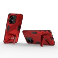 For Xiaomi Redmi 13C 5G / 4G Global Punk Armor 2 in 1 PC + TPU Phone Case with Holder(Red)