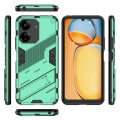 For Xiaomi Redmi 13C 5G / 4G Global Punk Armor 2 in 1 PC + TPU Phone Case with Holder(Green)