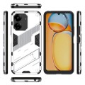 For Xiaomi Redmi 13C 5G / 4G Global Punk Armor 2 in 1 PC + TPU Phone Case with Holder(White)