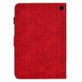 For Amazon Fire HD 8 2022/2020 Rhombus TPU Smart Leather Tablet Case(Red)