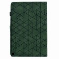 For Amazon Fire HD 10 2021 Rhombus TPU Smart Leather Tablet Case(Green)
