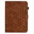 For Amazon Fire HD 10 2021 Rhombus TPU Smart Leather Tablet Case(Brown)