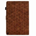 For Amazon Fire HD 10 2021 Rhombus TPU Smart Leather Tablet Case(Brown)