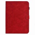 For Amazon Fire 7 Rhombus TPU Smart Leather Tablet Case(Red)
