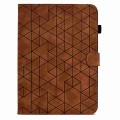 For Amazon Fire 7 Rhombus TPU Smart Leather Tablet Case(Brown)