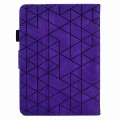 For Amazon Kindle Paperwhite 4/3/2/1 Rhombus TPU Smart Leather Tablet Case(Purple)