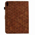 For iPad 10th Gen 10.9 2022 Rhombus TPU Smart Leather Tablet Case(Brown)