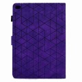 For iPad Air / Air 2 / 9.7 2017 / 2018 Rhombus TPU Smart Leather Tablet Case(Purple)