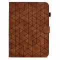 For iPad Air / Air 2 / 9.7 2017 / 2018 Rhombus TPU Smart Leather Tablet Case(Brown)